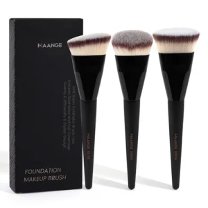 AANGE 3-delars Makeupborstset – Vinklad, Rund & Platt Borste